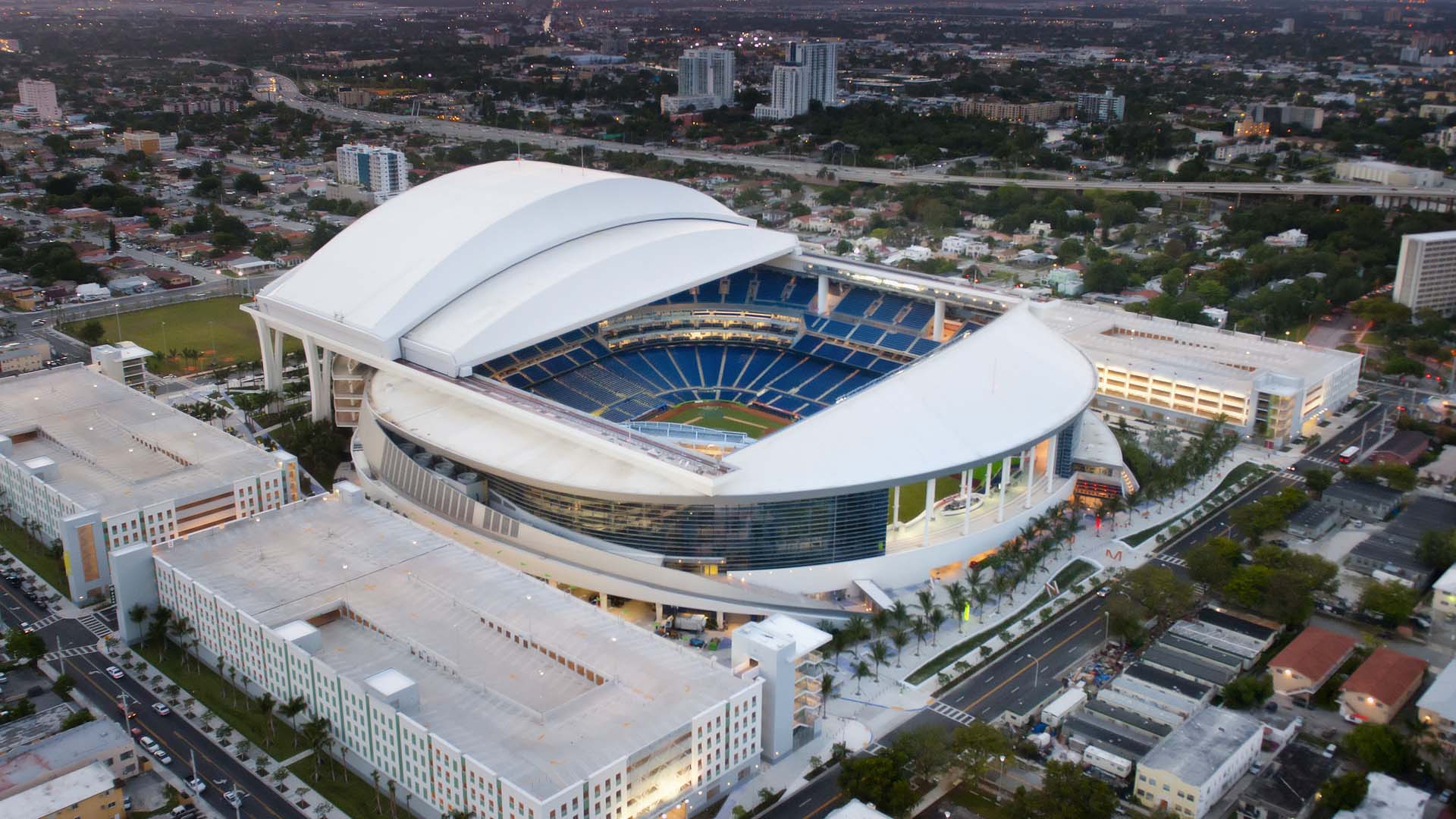Marlins Park Stadium Aerial Miami